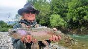 Rob and Co, Rainbow trout May, Savinja, Slovenia fly fishing